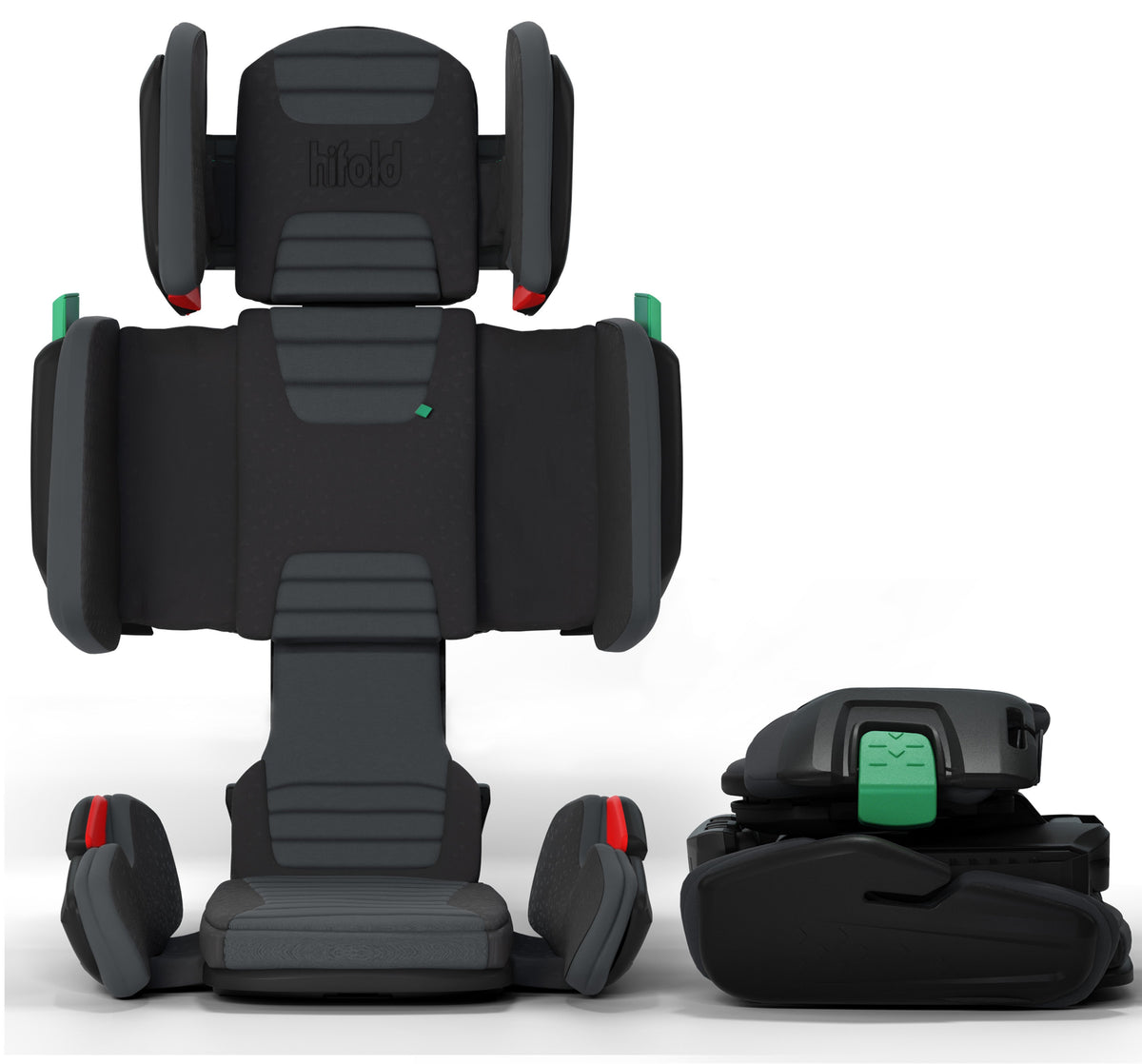 hifold the fit-and-fold booster + storage bag + cup holder - mifold